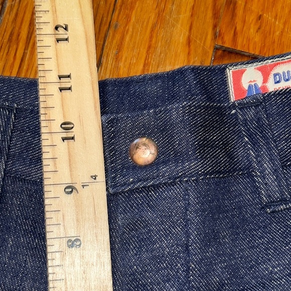 Vintage 1970s floral embroidered flare jeans Dude waist 28 hippie salvage denim - Picture 5 of 14